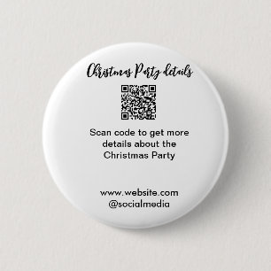 Macaron Rond 5 Cm Scan du code QR de la fête de vacances détails sit