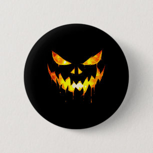 Macaron Rond 5 Cm Scandale Halloween garçons Face Citrouille Jack-o'