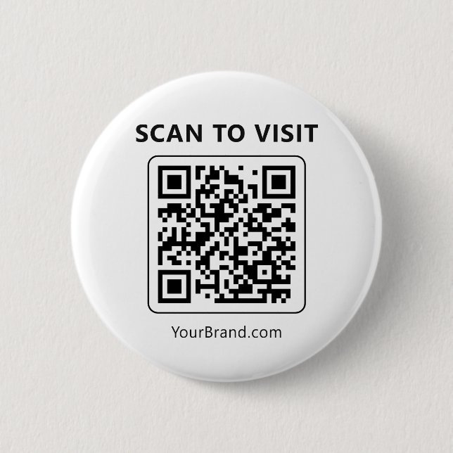 Macaron Rond 5 Cm Scannez le code QR pour visiter le marketing de si (Devant)