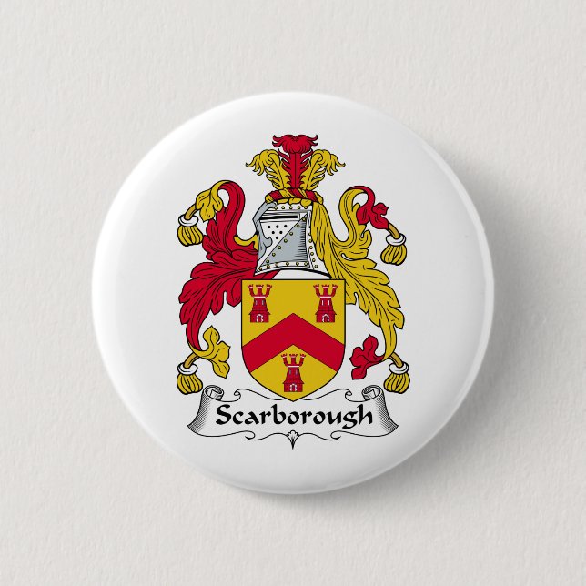 Macaron Rond 5 Cm Scarborough Family Crest (Devant)