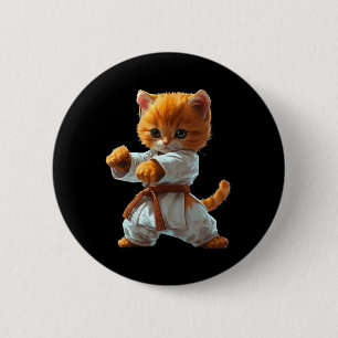 Macaron Rond 5 Cm Scary Martial Arts Fighter Karate Boxer Comt Kung