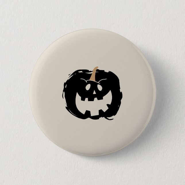 Macaron Rond 5 Cm Scary Pumpkin (Devant)