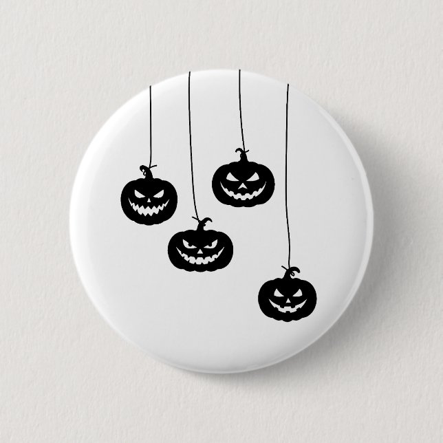 Macaron Rond 5 Cm Scary Pumpkin hanging (Devant)