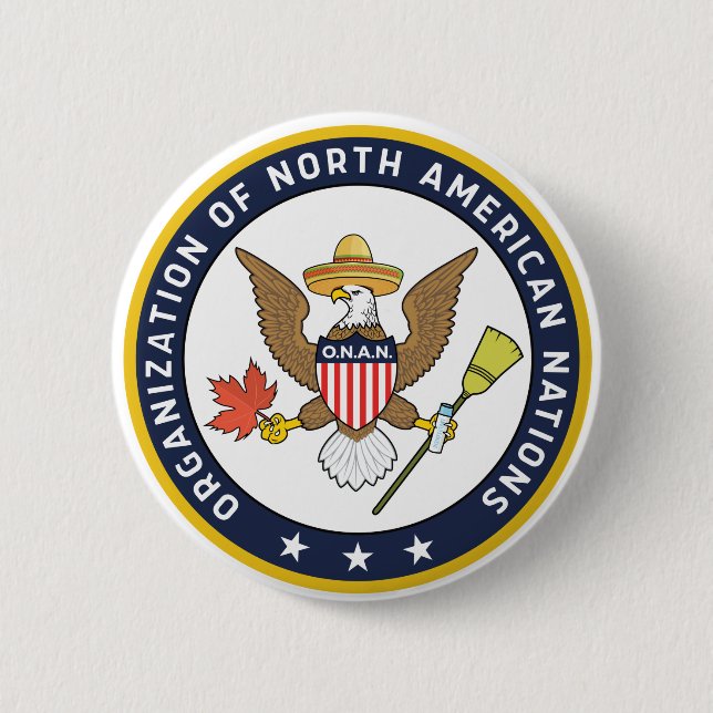 Macaron Rond 5 Cm Sceau de O.N.A.N. - Jest infini (Devant)