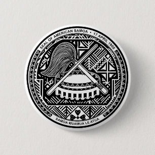 Macaron Rond 5 Cm Sceau des Samoa américaines