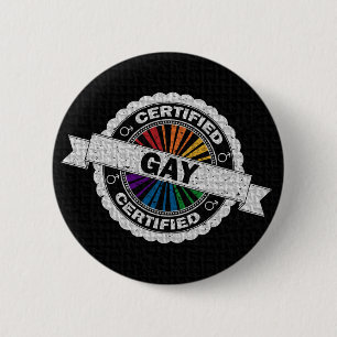 Macaron Rond 5 Cm Sceau Gay pride certifié