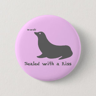 Macaron Rond 5 Cm Scellé avec un baiser