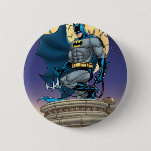Macaron Rond 5 Cm Scènes Batman - Vue Côté Lune