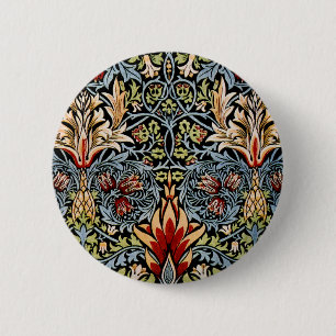 Macaron Rond 5 Cm Schéma floral William Morris Snakeshead