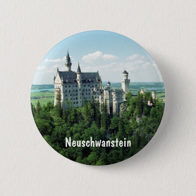 Macaron Rond 5 Cm Schloss Neuschwanstein (Devant)