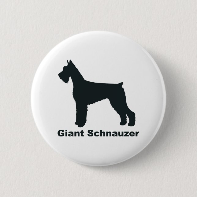 Macaron Rond 5 Cm Schnauzer géant (Devant)