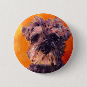 Macaron Rond 5 Cm Schnauzer miniature