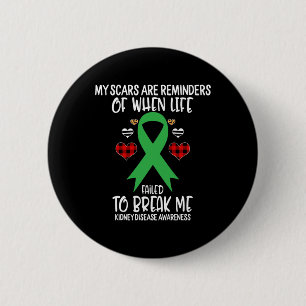 Macaron Rond 5 Cm Scicatrices du guerrier de sensibilisation aux mal