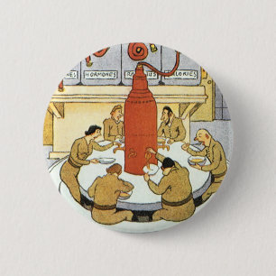 Macaron Rond 5 Cm Science-fiction vintage, les scientifiques de labo