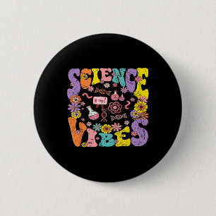 Macaron Rond 5 Cm Science Vibes Rétro 1er Jour De Byck À L'école Gro