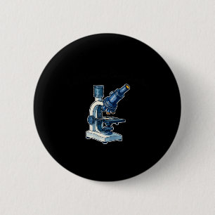 Macaron Rond 5 Cm Scientifique au microscope Professeur de sciences