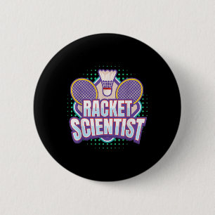 Macaron Rond 5 Cm Scientifique de raquette de badminton I Raquette d