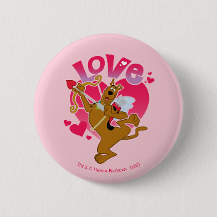 Macaron Rond 5 Cm Scooby-Doo Cupidon - Amour