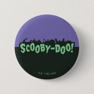 Macaron Rond 5 Cm Scooby-Doo ! Logo Monster Silhouette