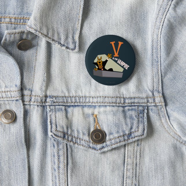 Macaron Rond 5 Cm Scooby-Doo | V est pour Vampire (En situation)