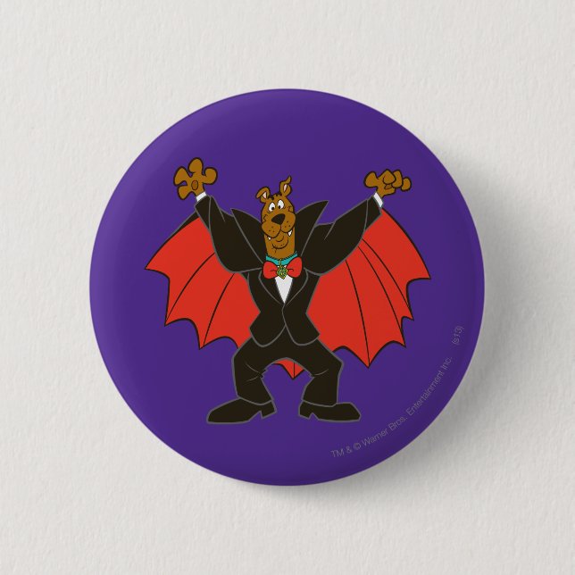Macaron Rond 5 Cm Scooby Dracula (Devant)