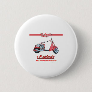 Macaron Rond 5 Cm Scooter de montagnard de Cushman