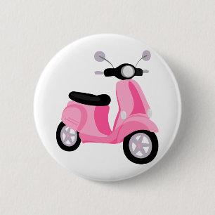 Macaron Rond 5 Cm Scooter rose