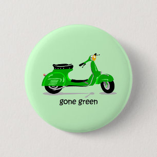 Macaron Rond 5 Cm scooter vert allé