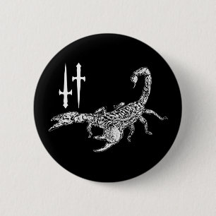 Macaron Rond 5 Cm Scorpion