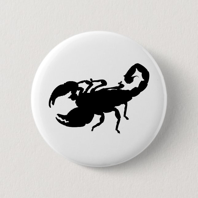 Macaron Rond 5 Cm Scorpion (Devant)