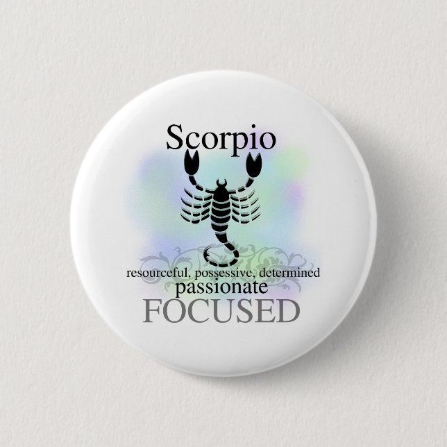 Macaron Rond 5 Cm Scorpion au sujet de vous (Devant)
