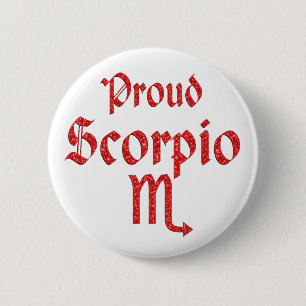 Macaron Rond 5 Cm Scorpion fier