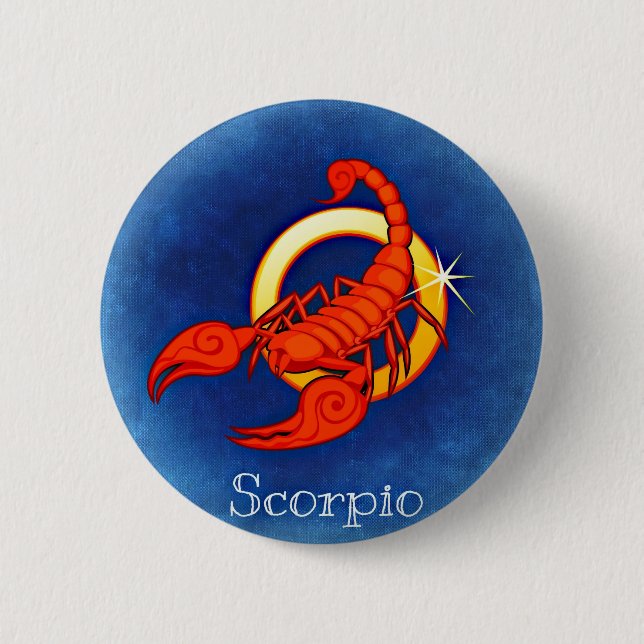 Macaron Rond 5 Cm Scorpion, Scorpione (Devant)