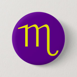 MACARON ROND 5 CM SCORPION, SIGNE DU ZODIAQUE