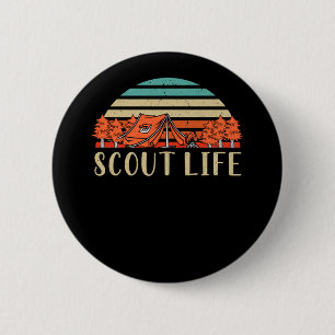 Macaron Rond 5 Cm Scout Life Campfire Aventure Nature Lover Camper