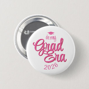 Macaron Rond 5 Cm Script Grad Ère Personnalisé Année Diplômé