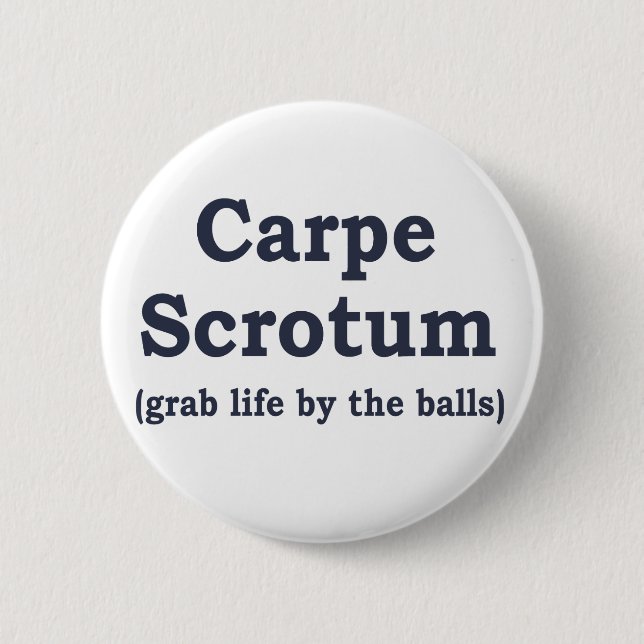Macaron Rond 5 Cm Scrotum de Carpe (Devant)