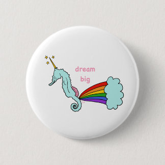 Macaron Rond 5 Cm sea horse licorne dreamer bouton