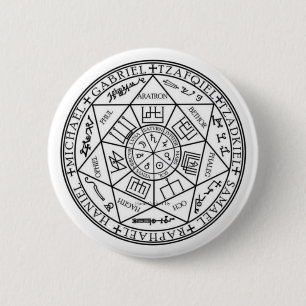 Macaron Rond 5 Cm Seal of the Seven Archangels