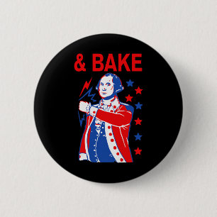 Macaron Rond 5 Cm Secouer drôle et Ke 4 juillet couple appariement e