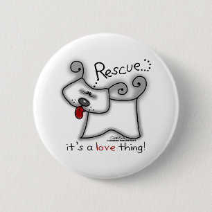 Macaron Rond 5 Cm Secourir Chien ... C'est une chose d'amour