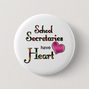 Macaron Rond 5 Cm Secrétaires Have Heart d'école
