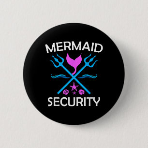 Macaron Rond 5 Cm Sécurité sirène homme-poisson