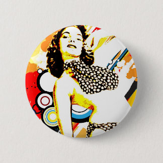 Macaron Rond 5 Cm Séduction Nostalgique - Polka Dottie