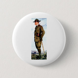 Macaron Rond 5 Cm Seigneur Baden-Powell - fondateur de surveillance