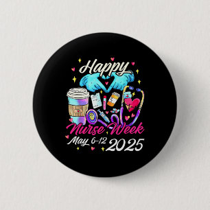 Macaron Rond 5 Cm Semaine d'appréciation des infirmières - Joyeuses