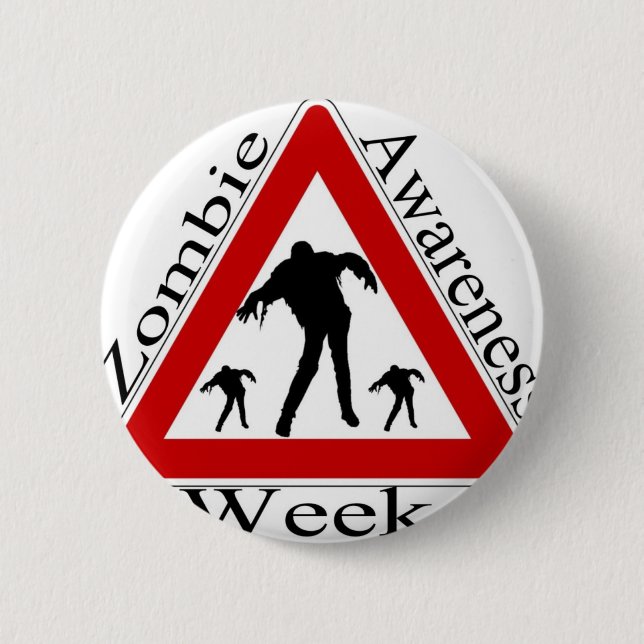 Macaron Rond 5 Cm semaine de conscience de zombi (Devant)