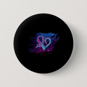 Macaron Rond 5 Cm Semicolon cardiaque Prévention du suicide Sensibil