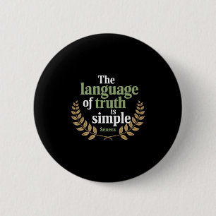 Macaron Rond 5 Cm Seneca Citation Philosophie stoïque Sagesse Vérité