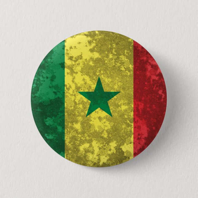 Macaron Rond 5 Cm Sénégal (Devant)